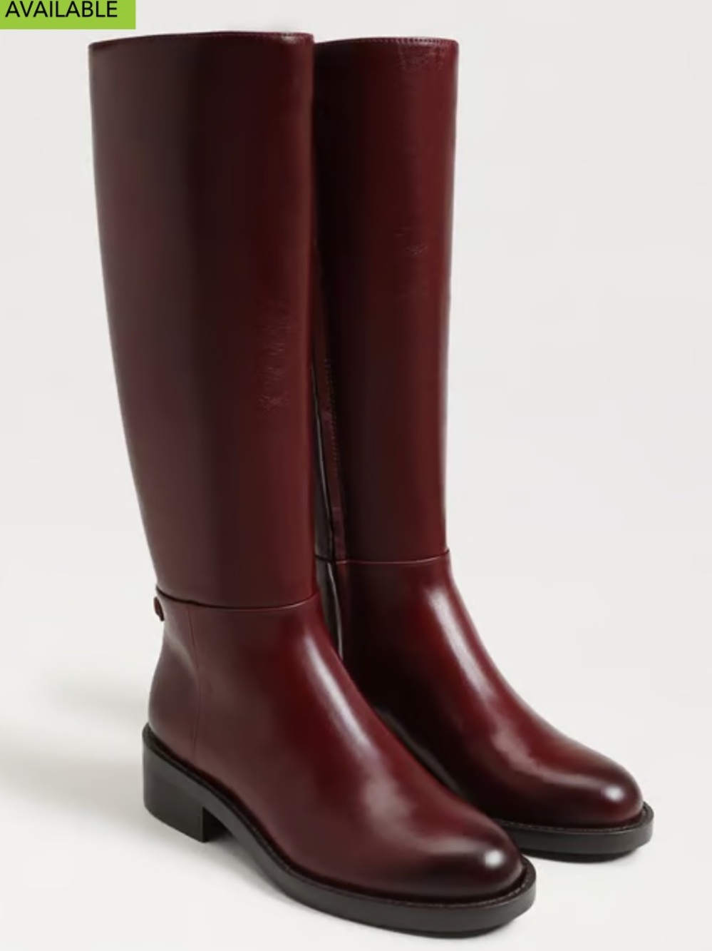 Sam Edelman wide calf Milla Knee High Boot burgundy leather